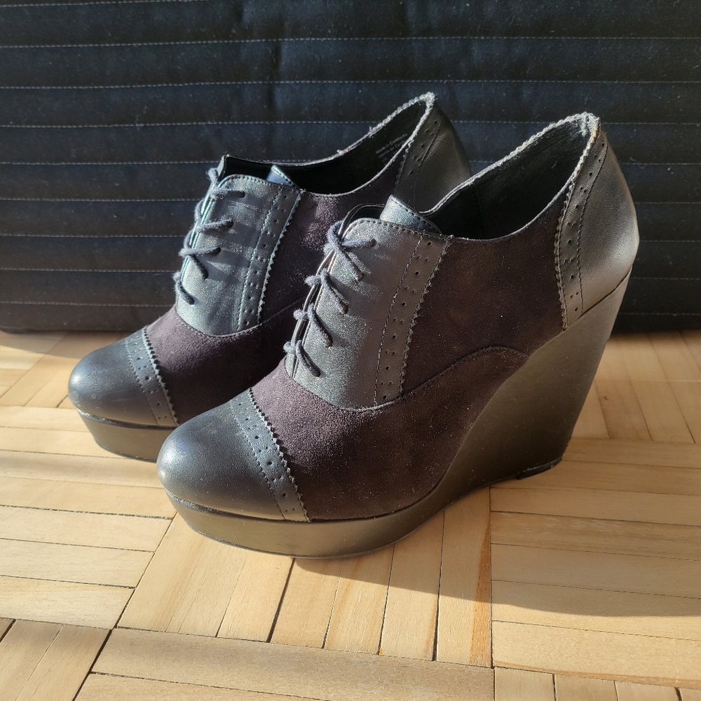 All Black Oxford Platforms